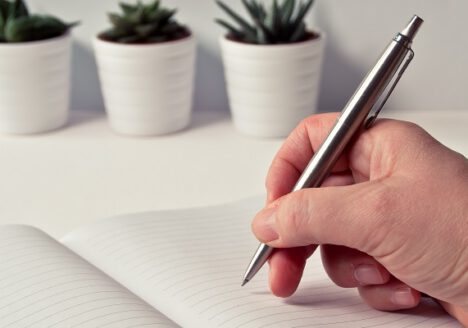 Tekstschrijver notitieboek